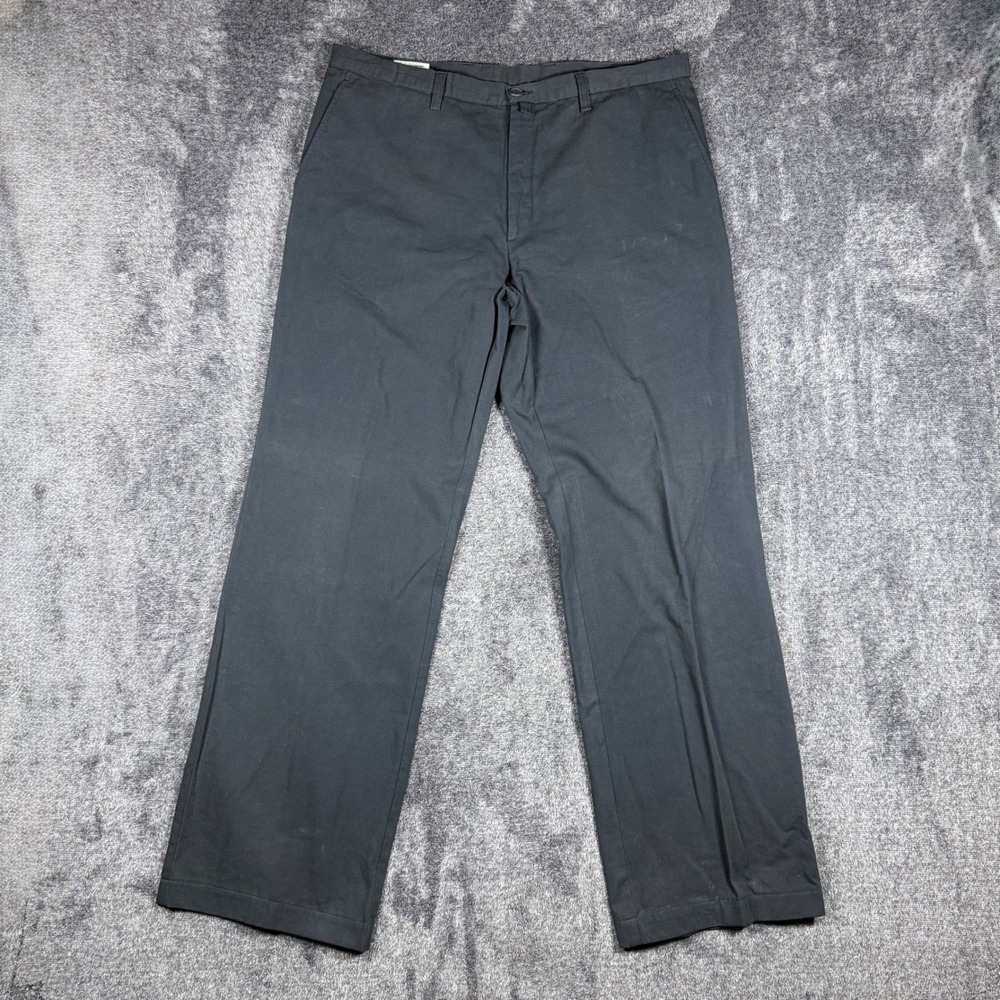 Dries Van Noten Mens Size 52 Cotton Straight Leg Trousers Pants Black Slovenia